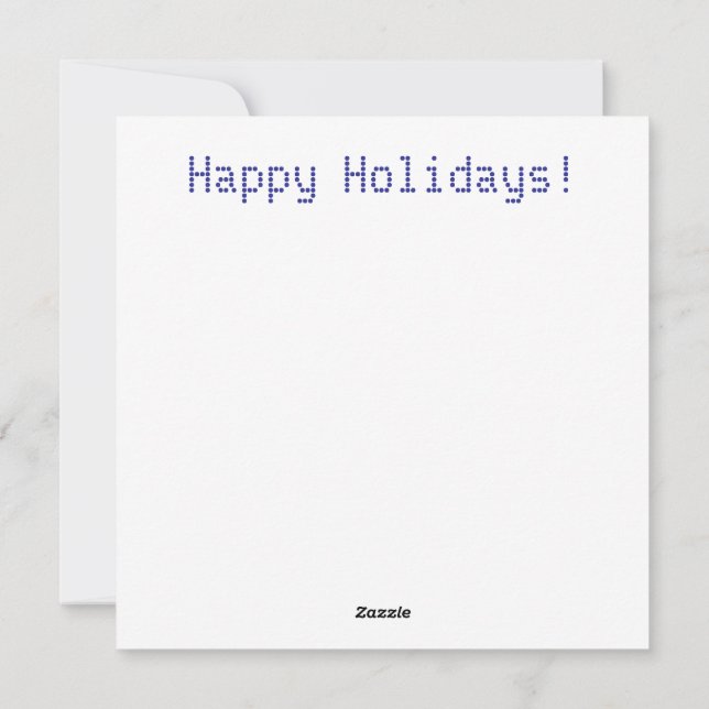 Cartes Pour Fêtes Annuelles Vacances de robot (Dos)