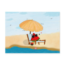 vacances d'été sur la plage de pastèque