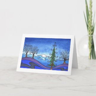 Cartes Pour Fêtes Annuelles Vacances d'hiver/carte de Noël, "matin d'hiver "