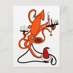 Cartes Pour Fêtes Annuelles Vacances d'hiver de la Squid