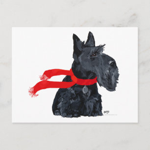 Cartes Pour Fêtes Annuelles Vacances d'hiver du Terrier Écossais