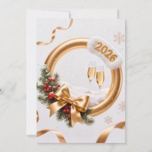 Cartes Pour Fêtes Annuelles Vacances d'or et de champagne parkling nouvelle an