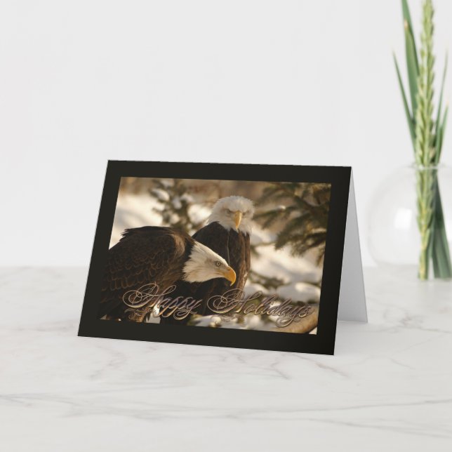 Cartes Pour Fêtes Annuelles Vacances Eagles (Devant)
