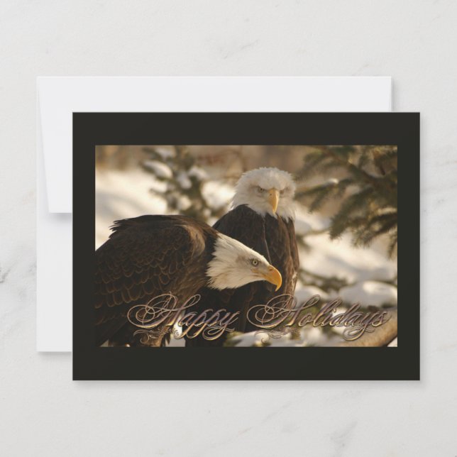 Cartes Pour Fêtes Annuelles Vacances Eagles (Devant)