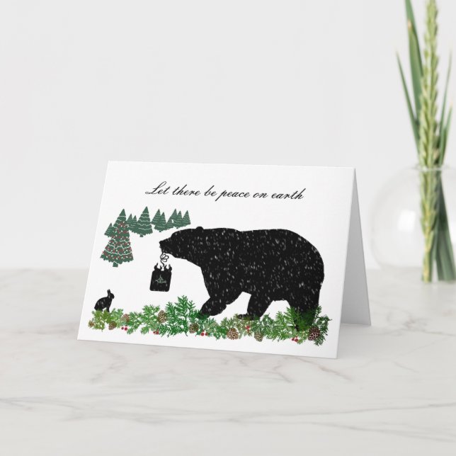 Cartes Pour Fêtes Annuelles Vacances faune (Devant)