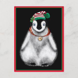 Cartes Pour Fêtes Annuelles Vacances festives mignonnes Penguin