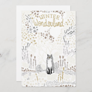 Cartes Pour Fêtes Annuelles Vacances Fox Winter Wonderland