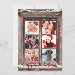 Cartes Pour Fêtes Annuelles Vacances Foyer Fenêtre d'hiver 6 Photo