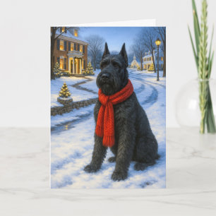 Cartes Pour Fêtes Annuelles Vacances Giant Schnauzer 