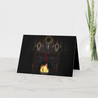 Cartes Pour Fêtes Annuelles Vacances gothiques - cheminée