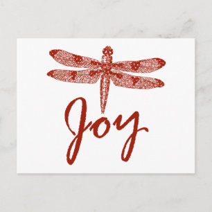 Cartes Pour Fêtes Annuelles Vacances Joy Dragonfly