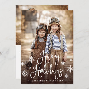 Cartes Pour Fêtes Annuelles Vacances Joyeuses 2 PHOTO Noël Salutation