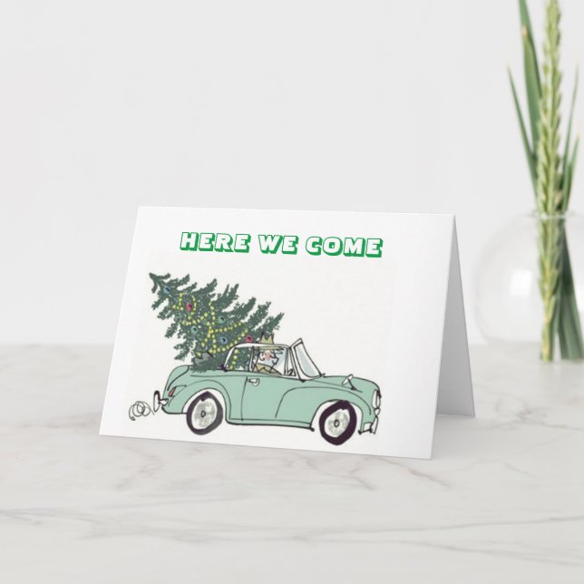 CARTES POUR FÊTES ANNUELLES **VACANCES** LES SOUHAITS SONT "SUR LE CHEMIN" CAR (Devant)
