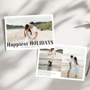 Cartes Pour Fêtes Annuelles Vacances modernes les plus heureux Couples Photo