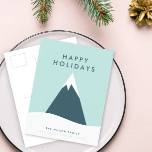 Cartes Pour Fêtes Annuelles Vacances Montagne des neiges Minimaliste scandin