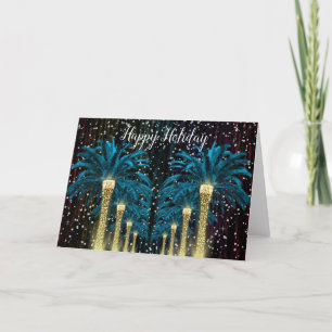 Cartes Pour Fêtes Annuelles Vacances Palme d'hiver