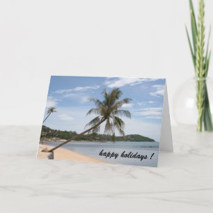 Cartes Pour Fêtes Annuelles vacances palmier
