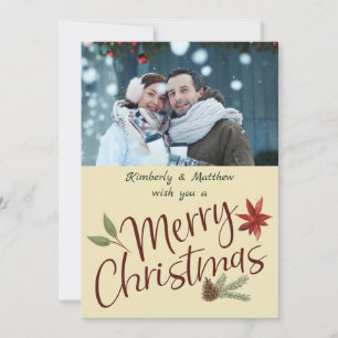 Cartes Pour Fêtes Annuelles Vacances personnalisées de photo de Joyeux Noël