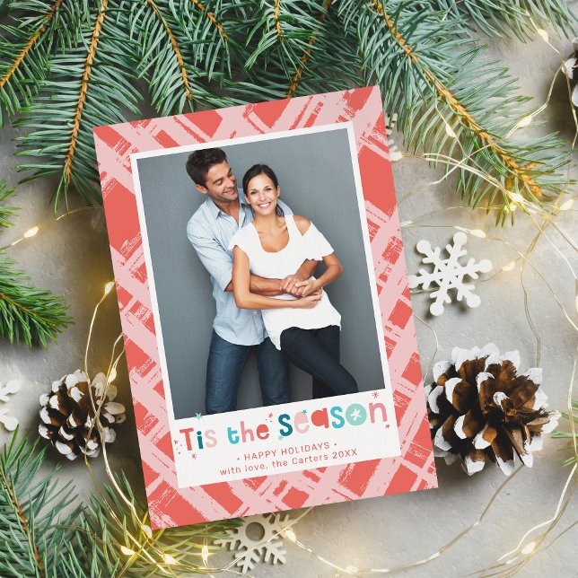 Cartes Pour Fêtes Annuelles VACANCES PHOTO couleurs joyeuses cette saison (Créateur téléchargé)