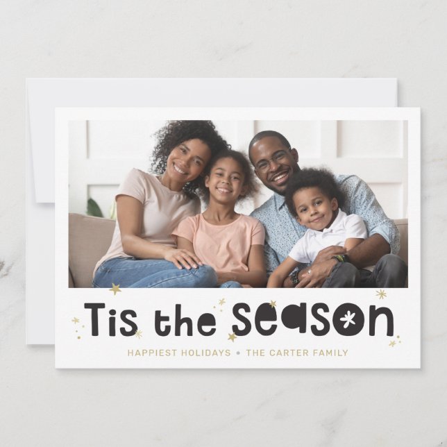 Cartes Pour Fêtes Annuelles VACANCES PHOTO fun noël citent cette saison (Devant)