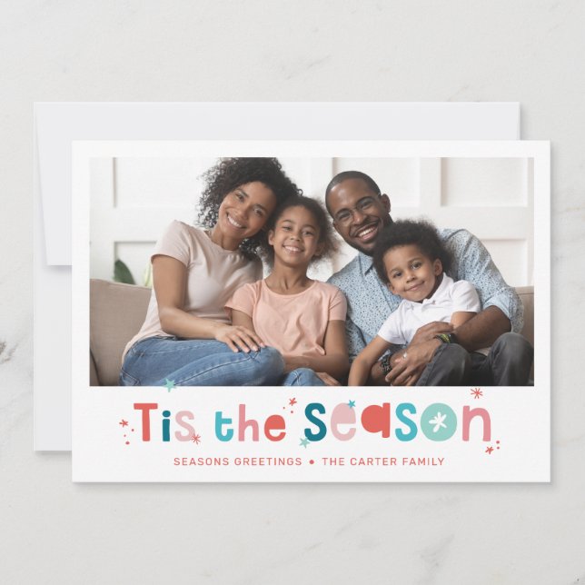 Cartes Pour Fêtes Annuelles VACANCES PHOTO fun noël citent cette saison (Devant)