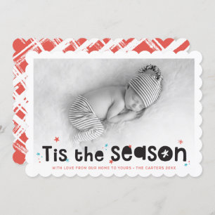 Cartes Pour Fêtes Annuelles VACANCES PHOTO fun typographie c'est la citation d