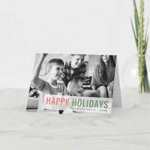 Cartes Pour Fêtes Annuelles Vacances photo   Moderne Famille Enfants Joie Bonh