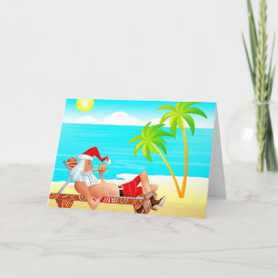 Cartes Pour Fêtes Annuelles vacances santa claus