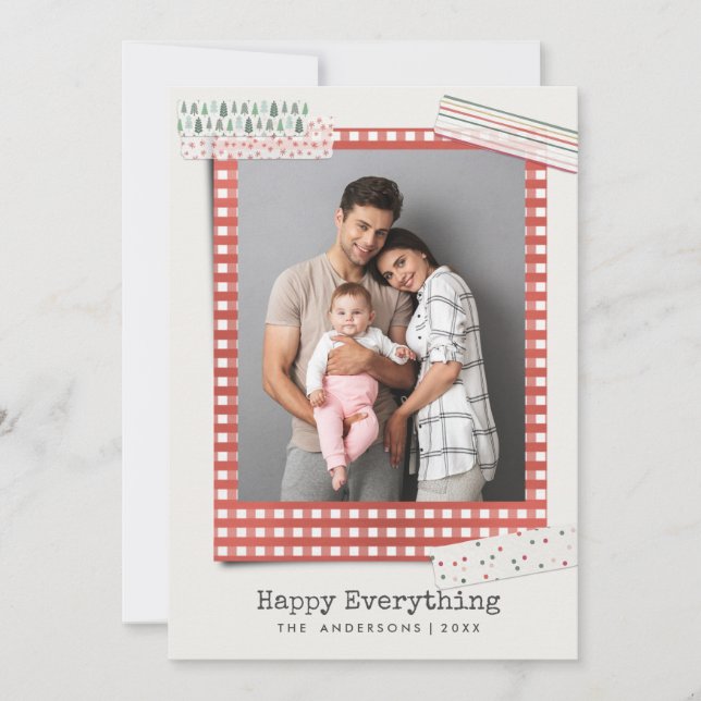 Cartes Pour Fêtes Annuelles Vacances Scrapbooking | En vichy photo du cadre (Devant)