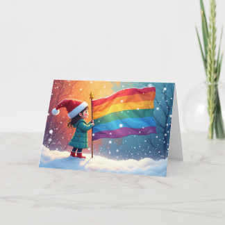 Cartes Pour Fêtes Annuelles Vacances Spirit Rainbow Pride Drapeau Elf