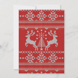 Cartes Pour Fêtes Annuelles Vacances Tricot Blanc Style déco Sweat Ugly