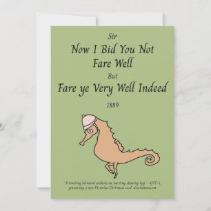 Cartes Pour Fêtes Annuelles Vacances victoriennes de l'hippocampe