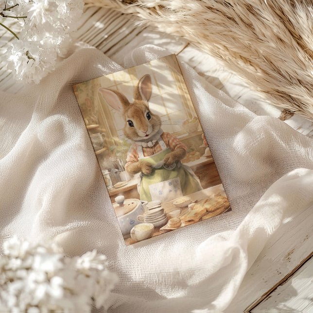 Cartes Pour Fêtes Annuelles Vacances vintages Bunny Holiday (Créateur téléchargé)