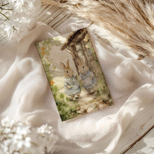 Cartes Pour Fêtes Annuelles Vacances vintages Bunny Holiday