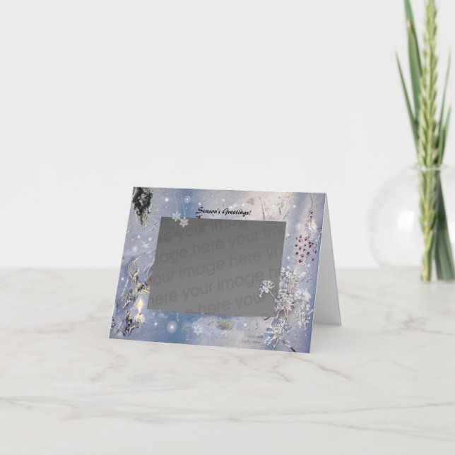 Cartes Pour Fêtes Annuelles Vacances Winterscape 2 (Devant)