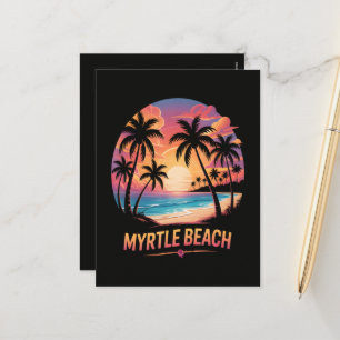 Cartes Pour Fêtes Annuelles Vacancier surfeur de Myrtle Beach