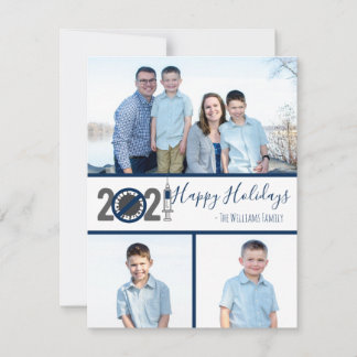 Cartes Pour Fêtes Annuelles Vaccins de Noël 2021 et après la pandémie