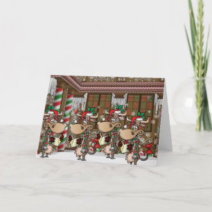 Cartes Pour Fêtes Annuelles Vache de Noël