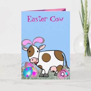 Cartes Pour Fêtes Annuelles Vache de Pâques