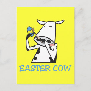 Cartes Pour Fêtes Annuelles Vache de Pâques
