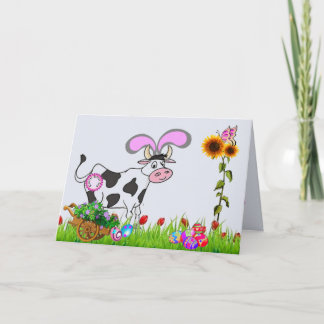 Cartes Pour Fêtes Annuelles Vache de Pâques officielle