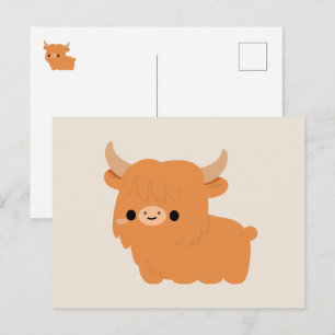 Cartes Pour Fêtes Annuelles Vache des Highlands