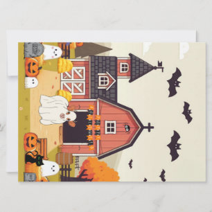 Cartes Pour Fêtes Annuelles Vache d'Halloween mignonne