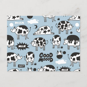 Cartes Pour Fêtes Annuelles Vache et lait