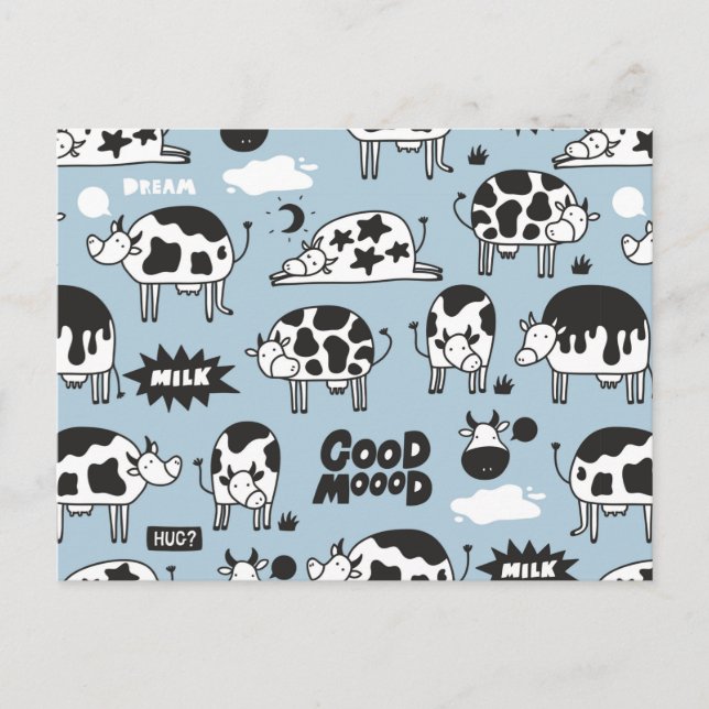 Cartes Pour Fêtes Annuelles Vache et lait (Devant)