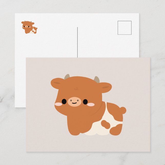 Cartes Pour Fêtes Annuelles Vache Hereford (Devant / Derrière)
