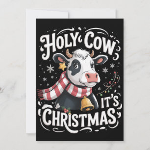 Cartes Pour Fêtes Annuelles Vache sacrée, c'est Noël, amateur de vaches drôles