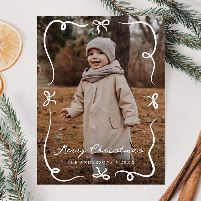 Cartes Pour Fêtes Annuelles Vaches à main fantaisie Joyeux Noël Photo (Créateur téléchargé)