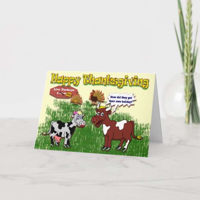 Cartes Pour Fêtes Annuelles Vaches chanceuses (Devant)