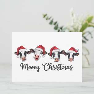 Cartes Pour Fêtes Annuelles Vaches de Noël mignonnes Mooey Xmas Génisse Highla